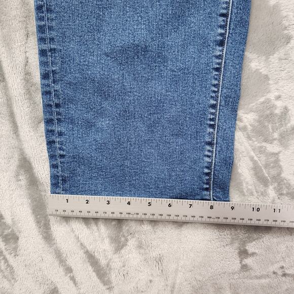 Lands End Jeans Womens 22W Blue High Rise Straight Leg Stretch Denim‎ Casual - Picture 12 of 13